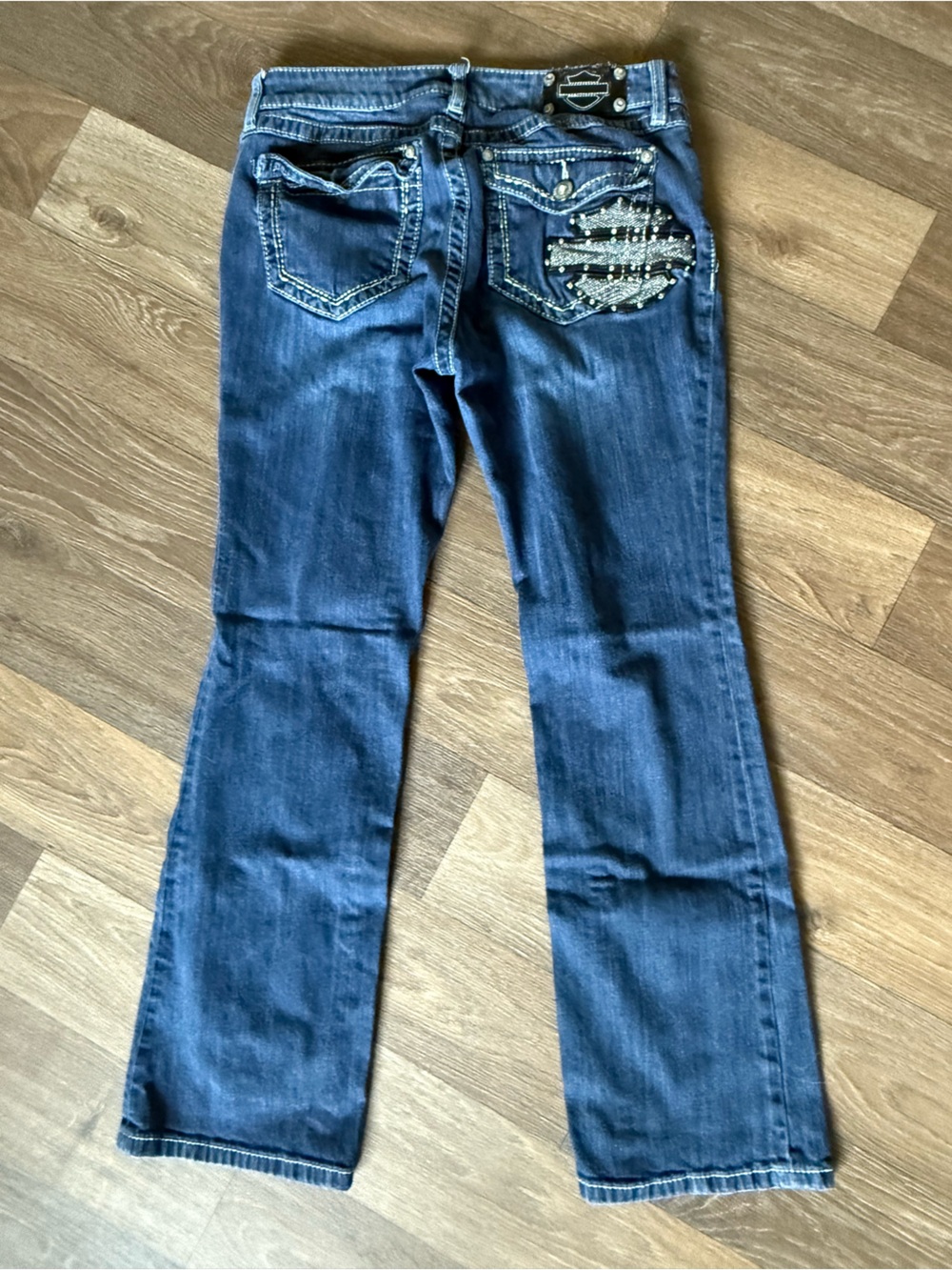 Rare Design Harley-Davidson Jeans with Embellished Back Pockets